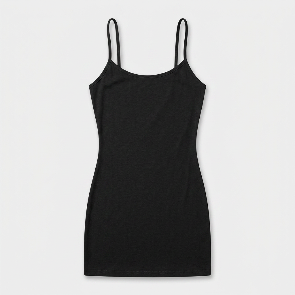 Robe Mini Bretelles Fines Jersey Ajusté Pour Femme