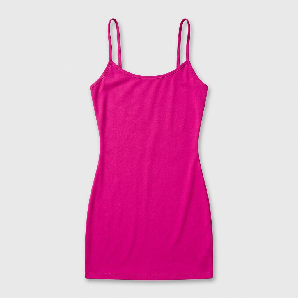 Robe Mini Bretelles Fines Jersey Ajusté Pour Femme