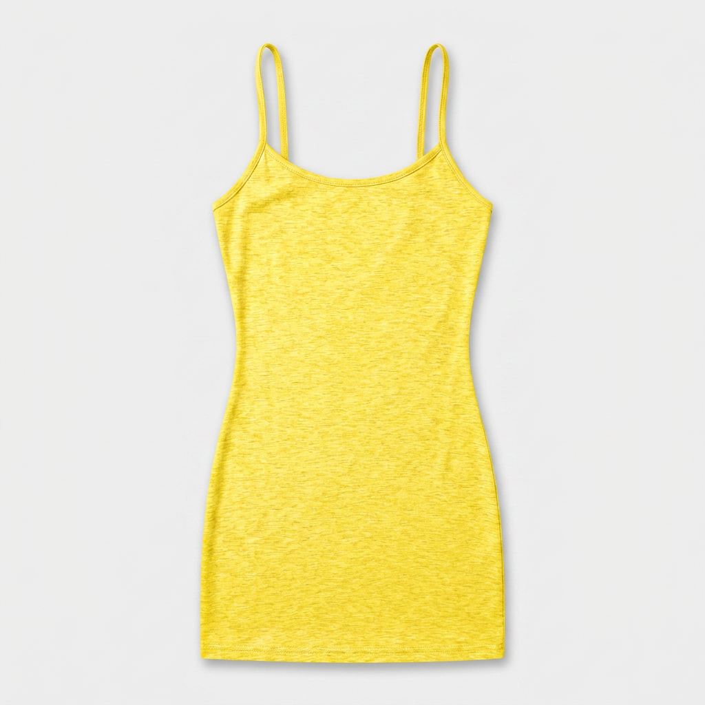Robe Mini Bretelles Fines Jersey Ajusté Pour Femme