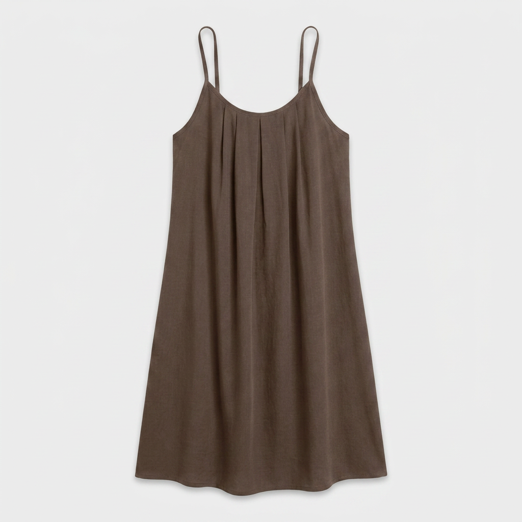 Robe Courte Lin Bretelles Fines Dos Nu Lacet Pour Femme