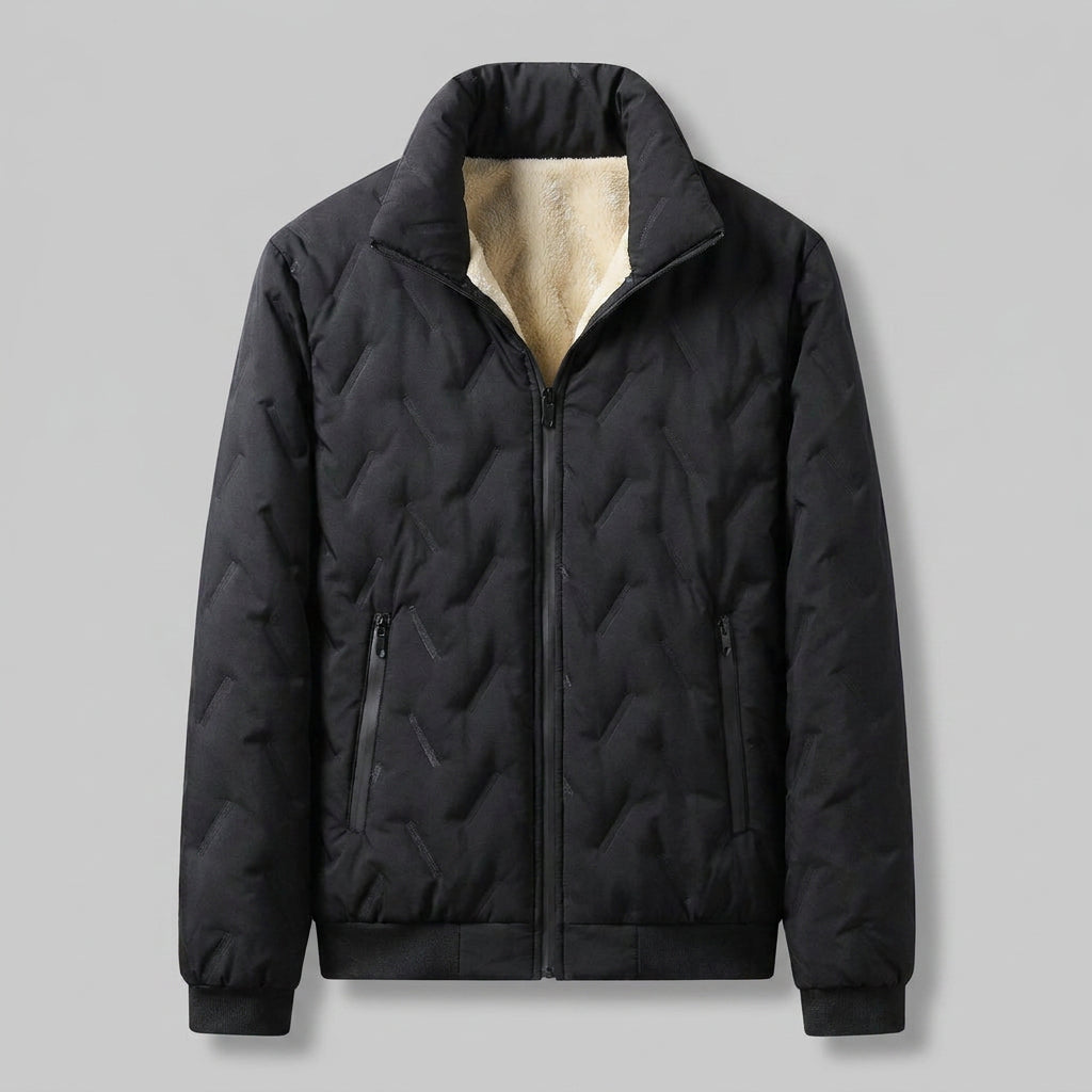 Veste Matelassée Doublée Sherpa à Col Montant pour Homme