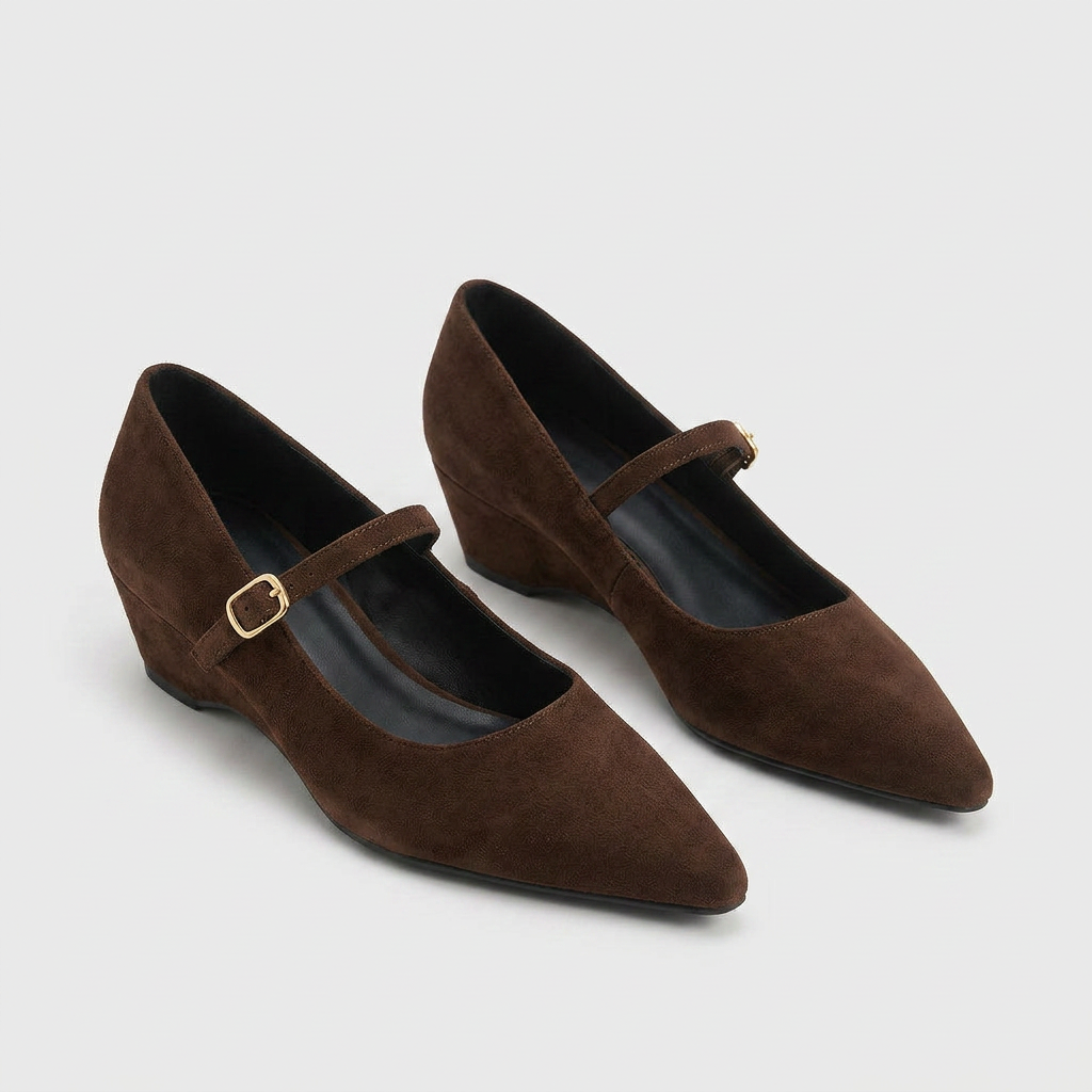Chaussures Mary Jane Bout Pointu Talon Élégant Pour Femme