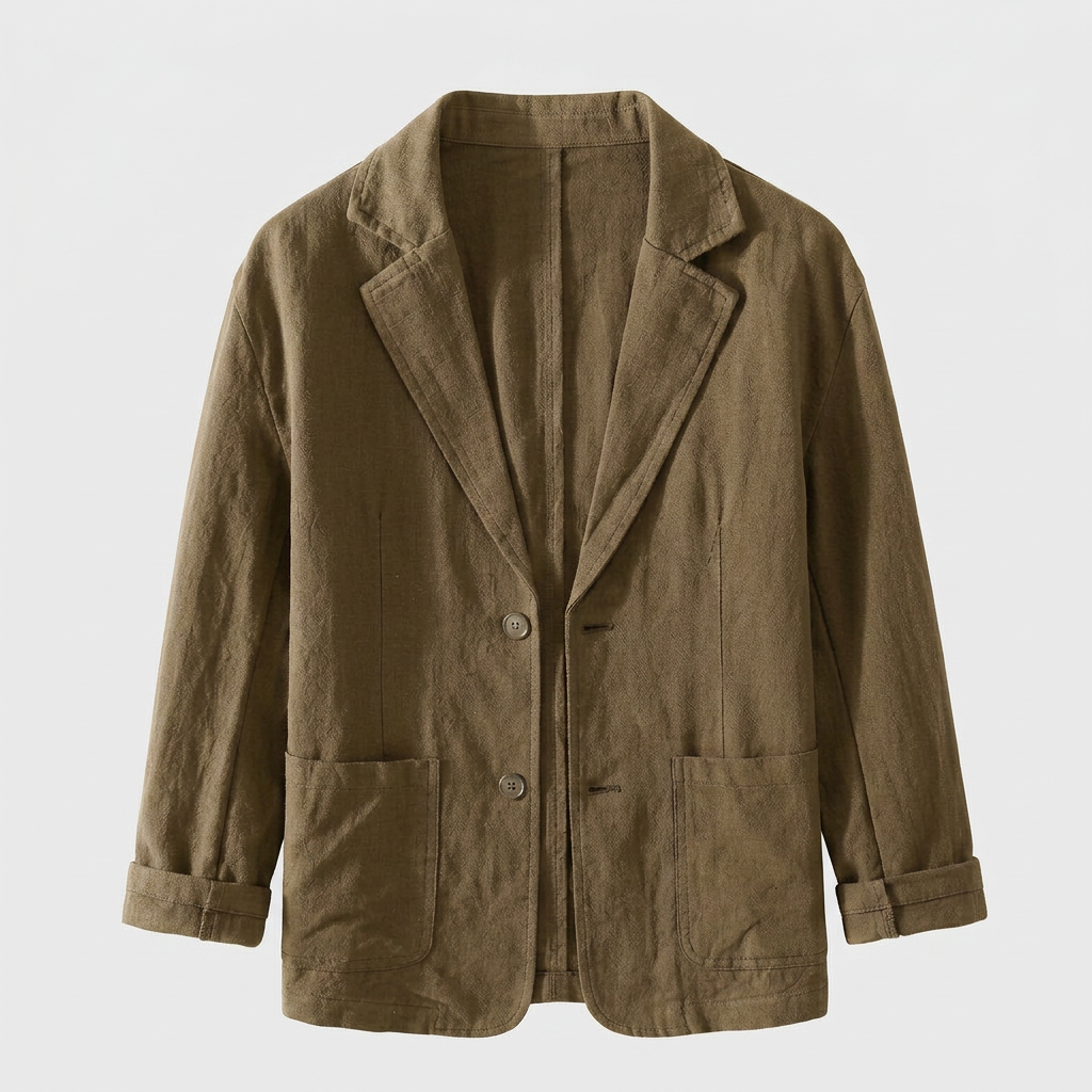 Blazer Coupe Structurée Revers Classiques Pour Homme