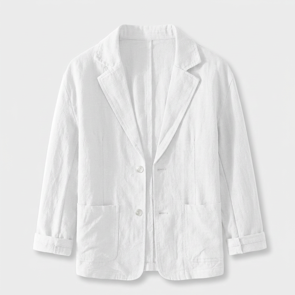 Blazer Coupe Structurée Revers Classiques Pour Homme