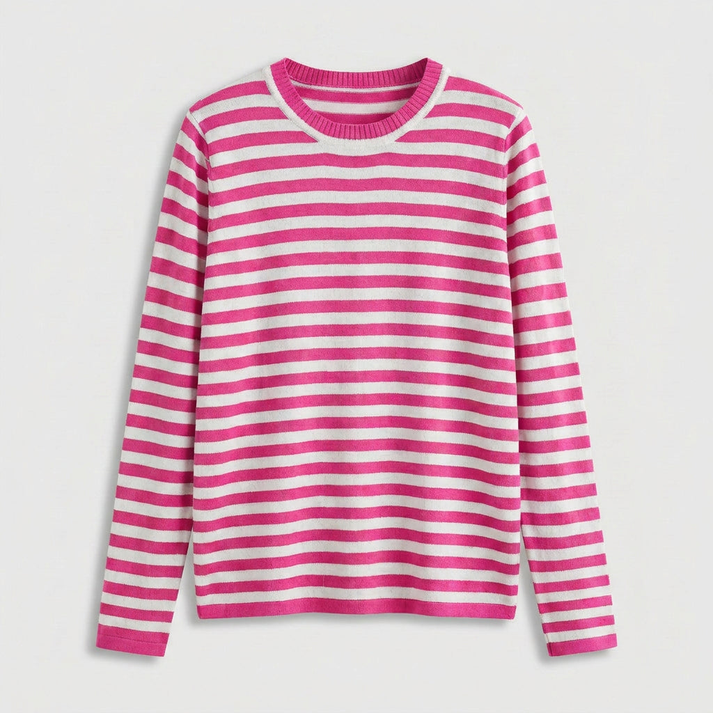 Pull Marinière à Rayures et Col Rond pour Femme