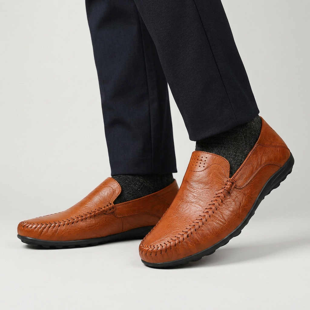 Mocassins Cuir Italien Semelle Flexible pour Homme