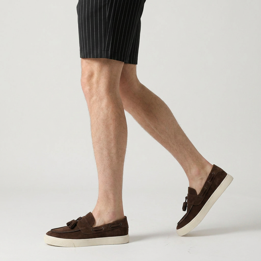 Loafer Daim À Glands Semelle Sneaker pour Homme