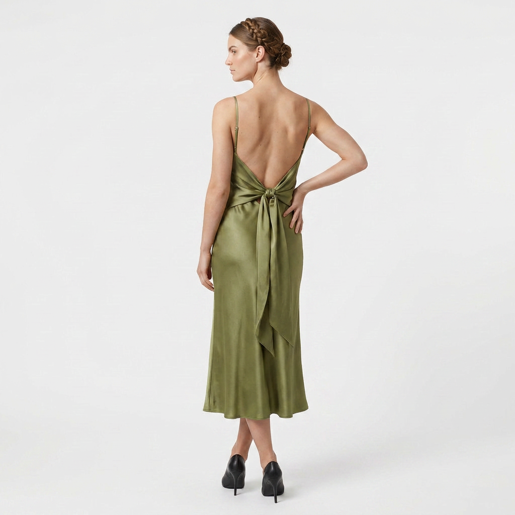 Robe Coupe Ajustée Encolure Ronde pour Femme