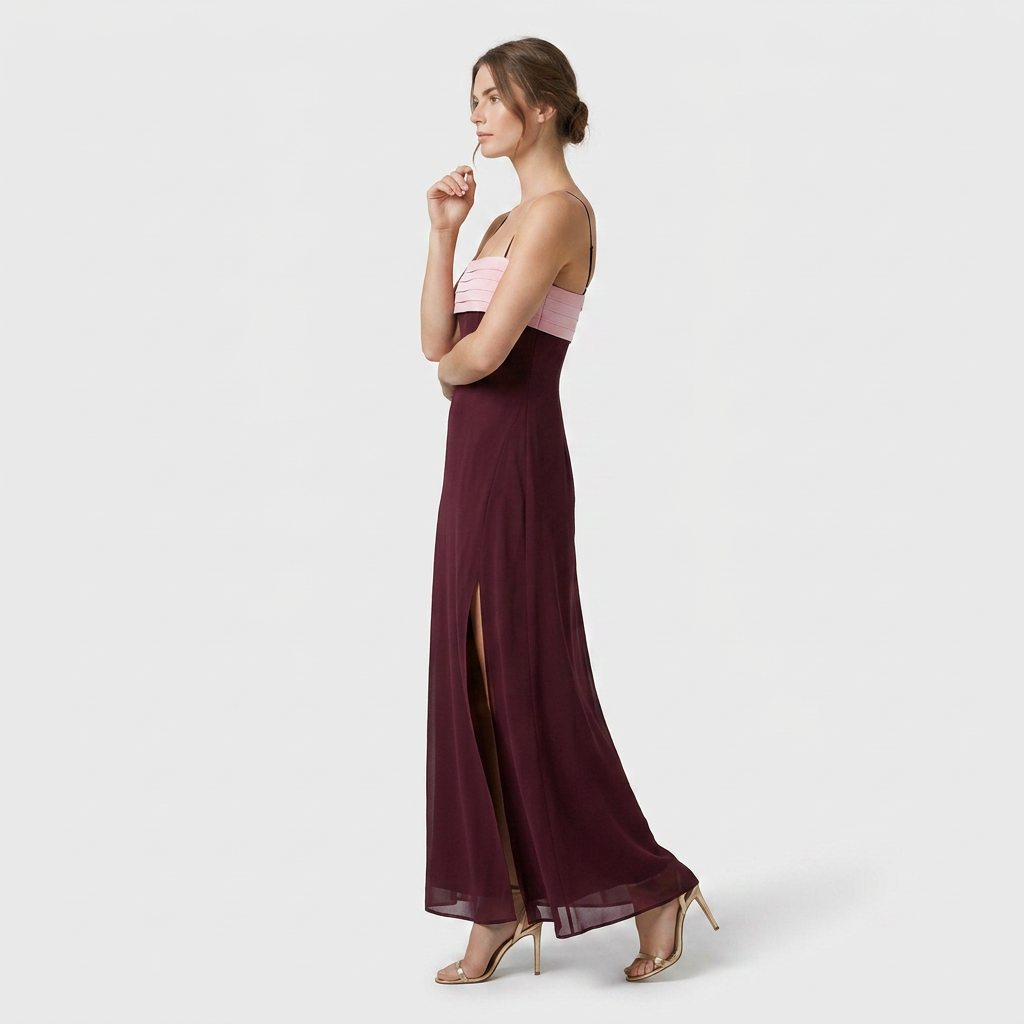 Robe Maxi Bretelles Fines Coupe Décontractée Pour Femme