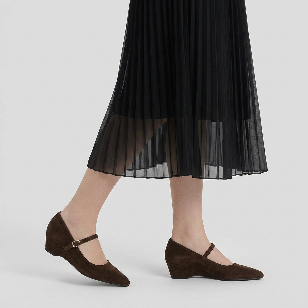 Chaussures Mary Jane Bout Pointu Talon Élégant Pour Femme