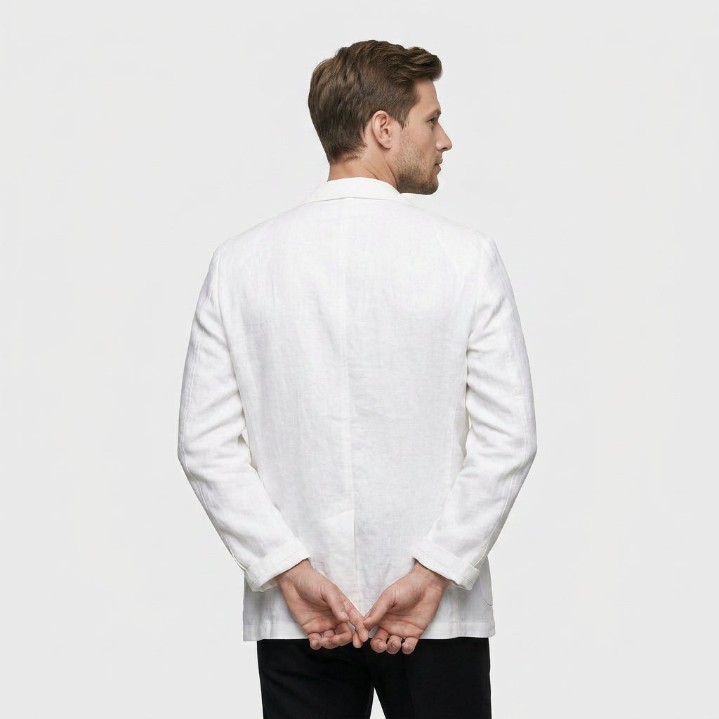 Blazer Coupe Structurée Revers Classiques Pour Homme