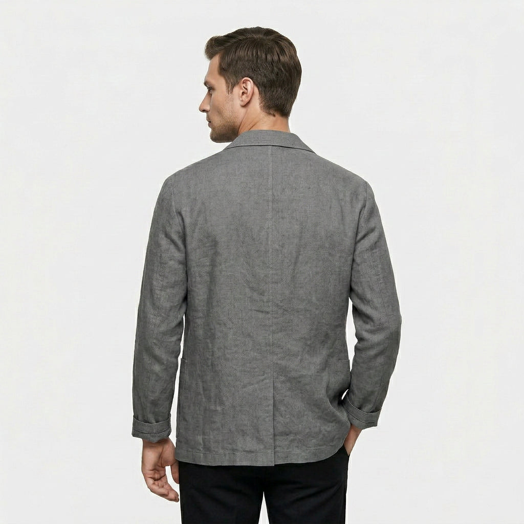 Blazer Coupe Structurée Revers Classiques Pour Homme