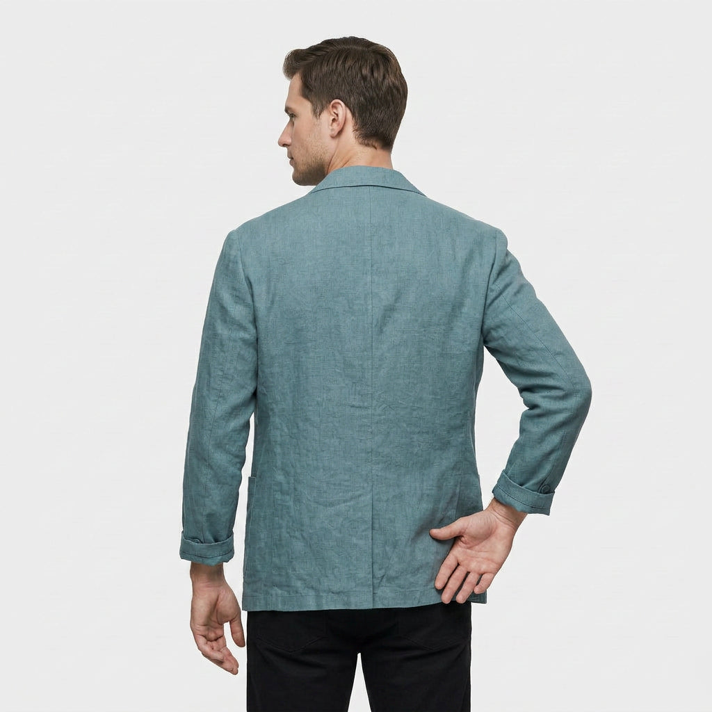 Blazer Coupe Structurée Revers Classiques Pour Homme
