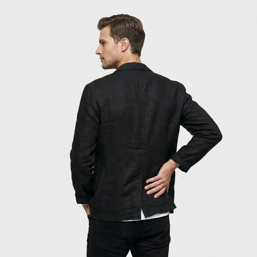 Blazer Coupe Structurée Revers Classiques Pour Homme