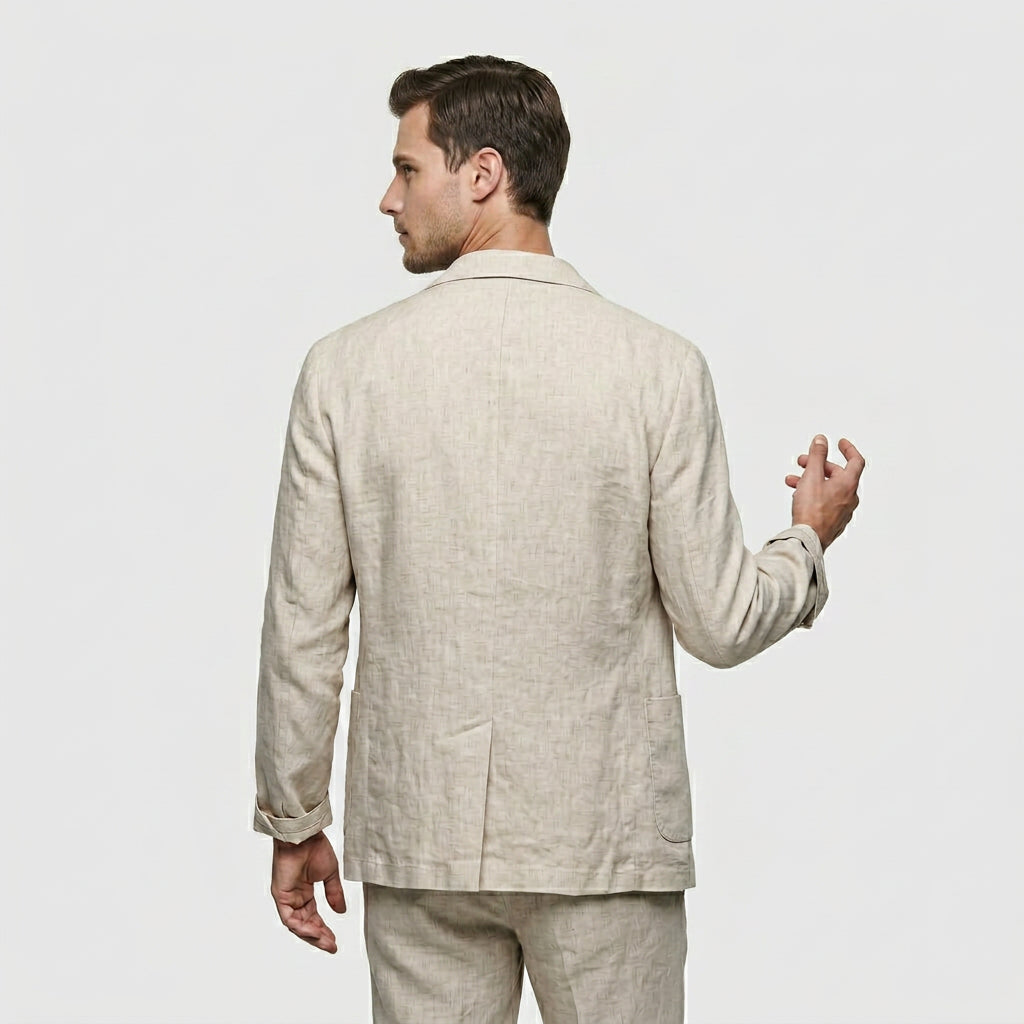 Blazer Coupe Structurée Revers Classiques Pour Homme