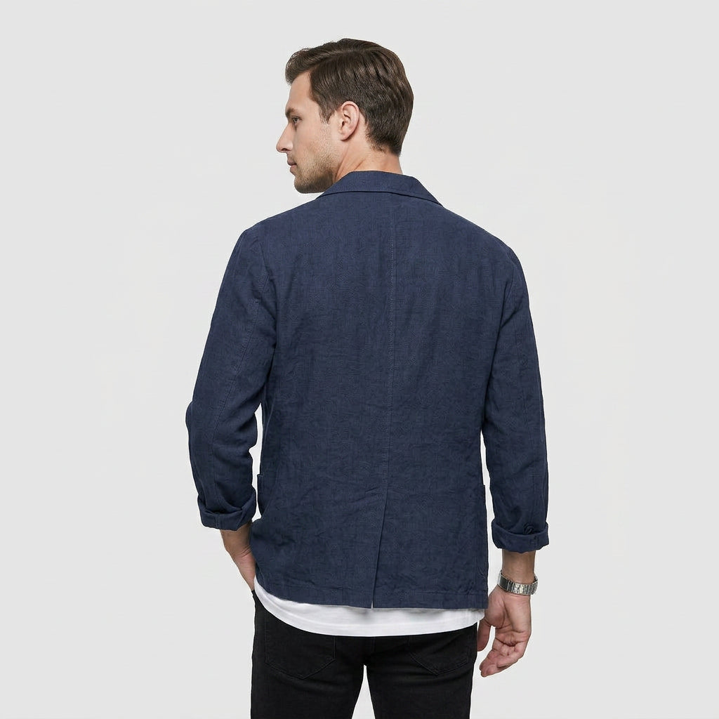 Blazer Coupe Structurée Revers Classiques Pour Homme