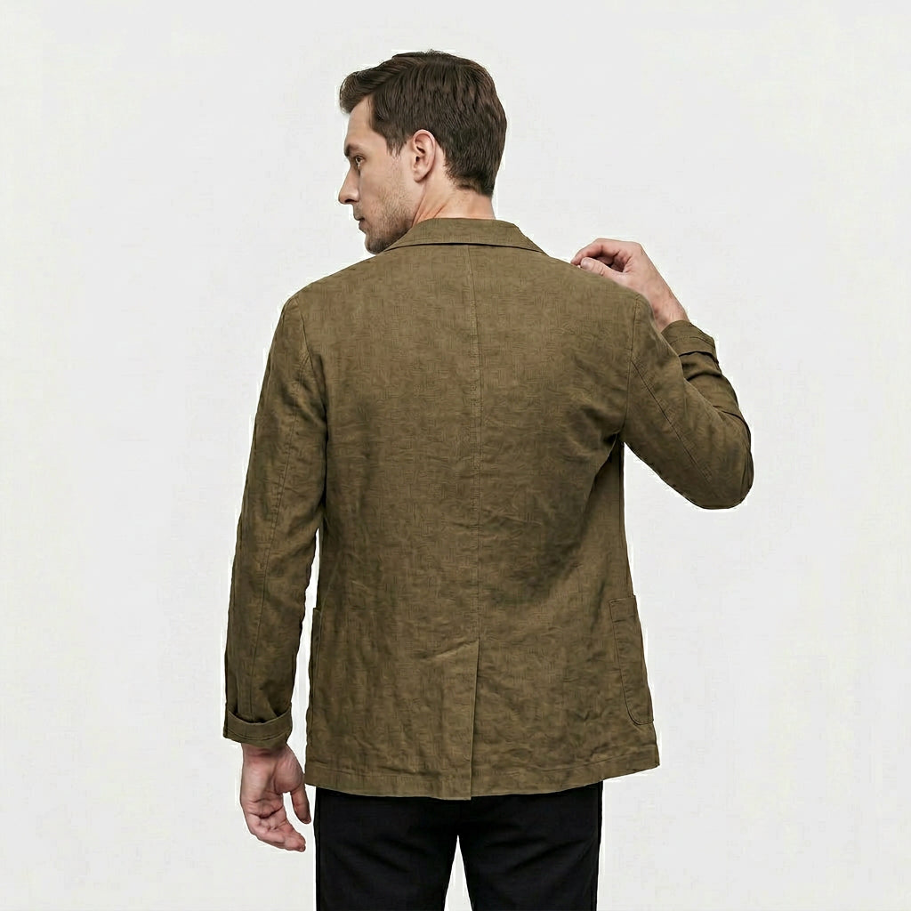 Blazer Coupe Structurée Revers Classiques Pour Homme