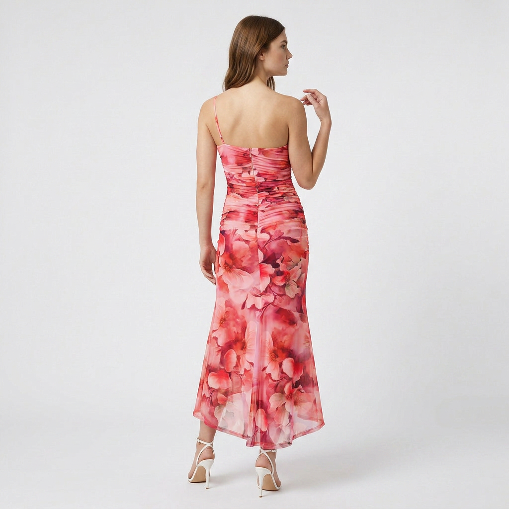 Robe Florale Coupe Légère Imprimé Saisonnier Pour Femme