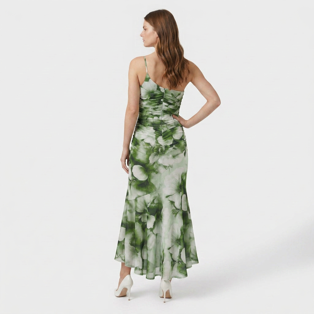 Robe Florale Coupe Légère Imprimé Saisonnier Pour Femme