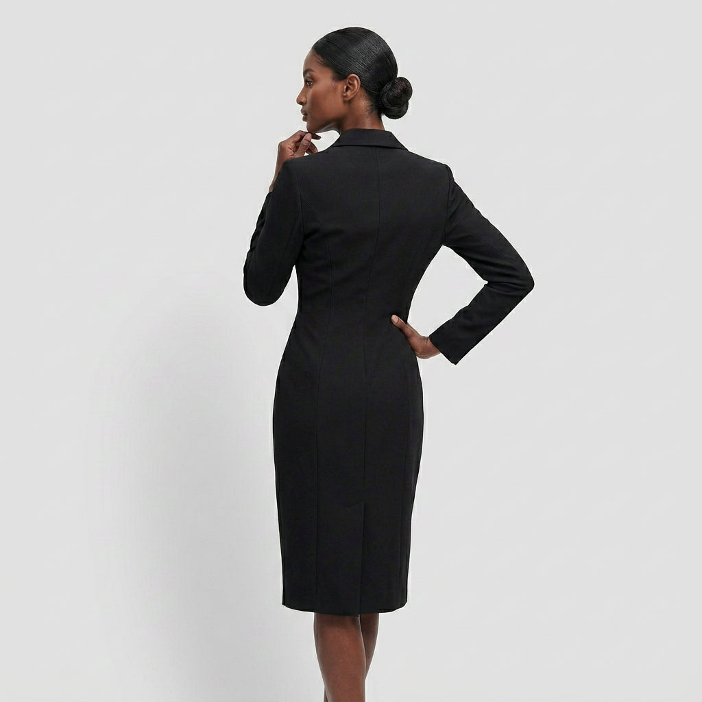 Robe Blazer Manches Longues Coupe Structurée Pour Femme