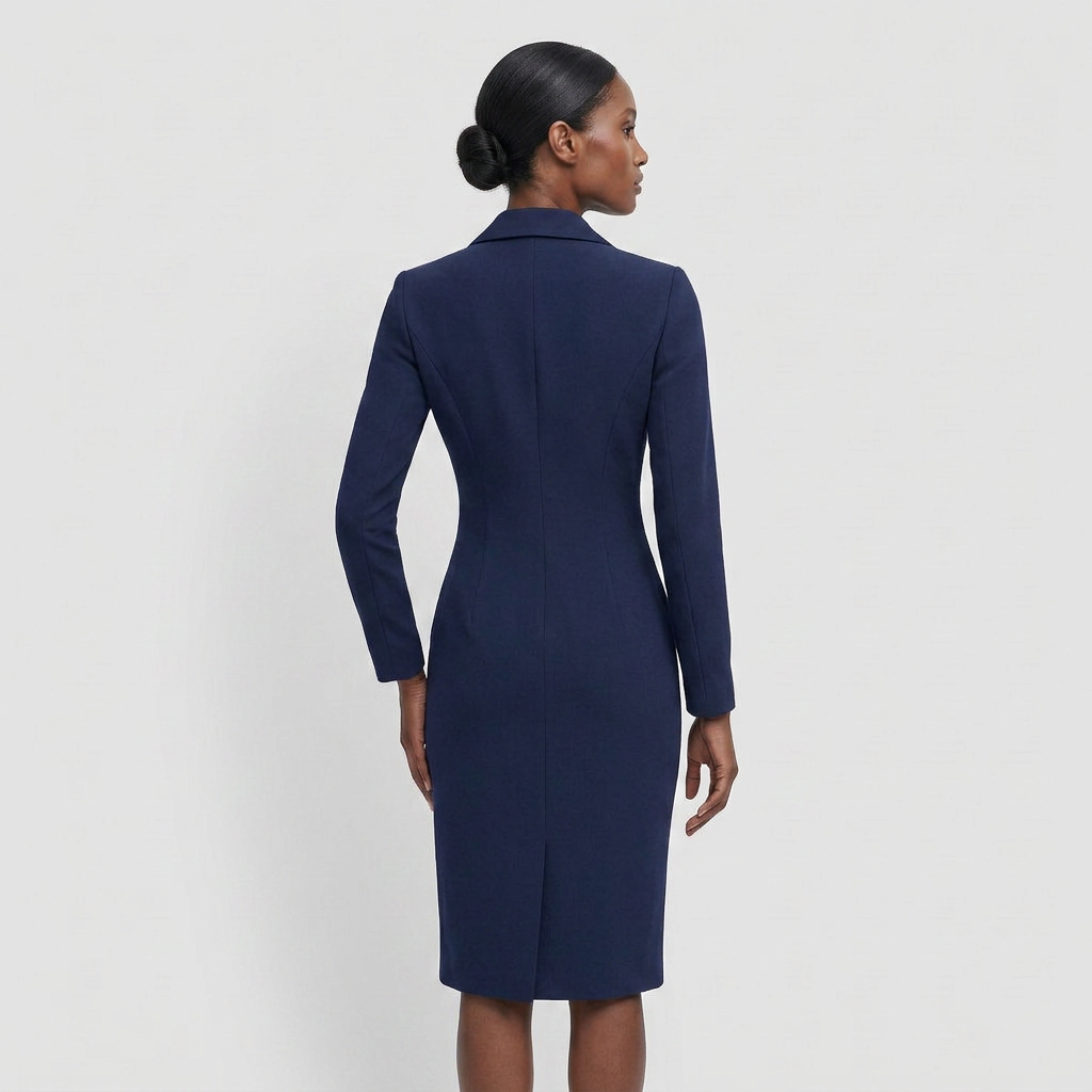 Robe Blazer Manches Longues Coupe Structurée Pour Femme