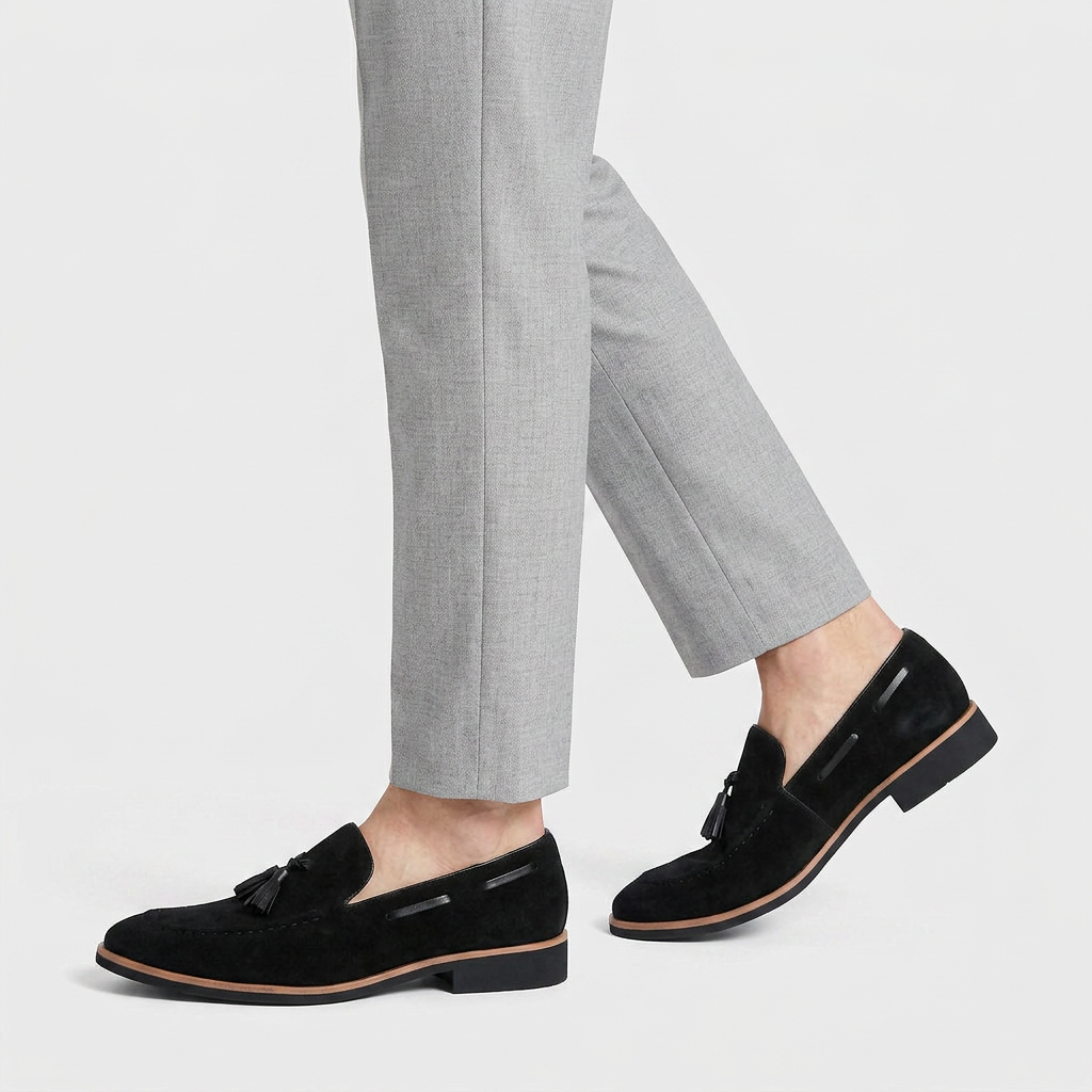 Loafer Daim À Glands Semelle Cuir pour Homme