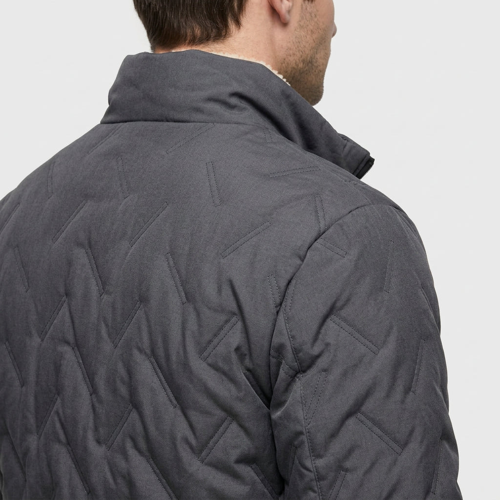 Veste Matelassée Doublée Sherpa à Col Montant pour Homme