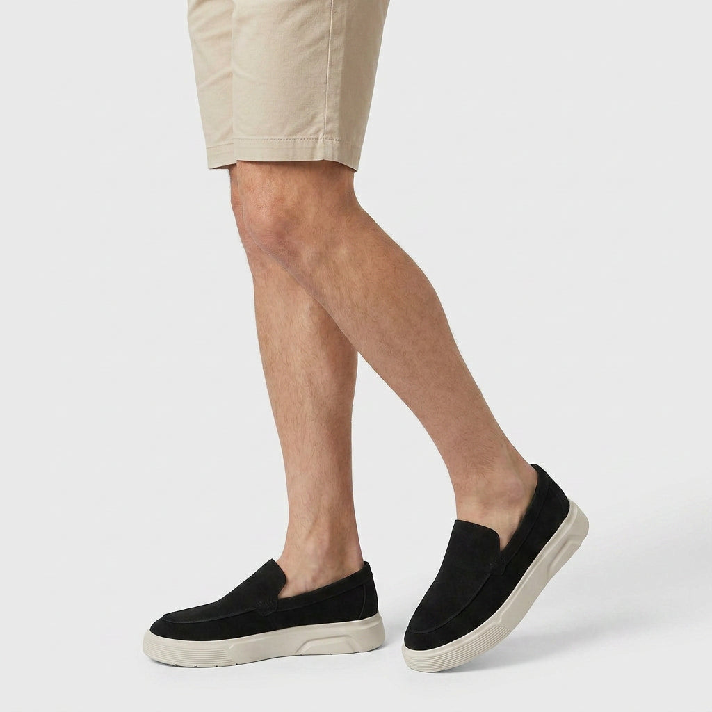Loafer Suède Semelle Épaisse Chunky pour Homme