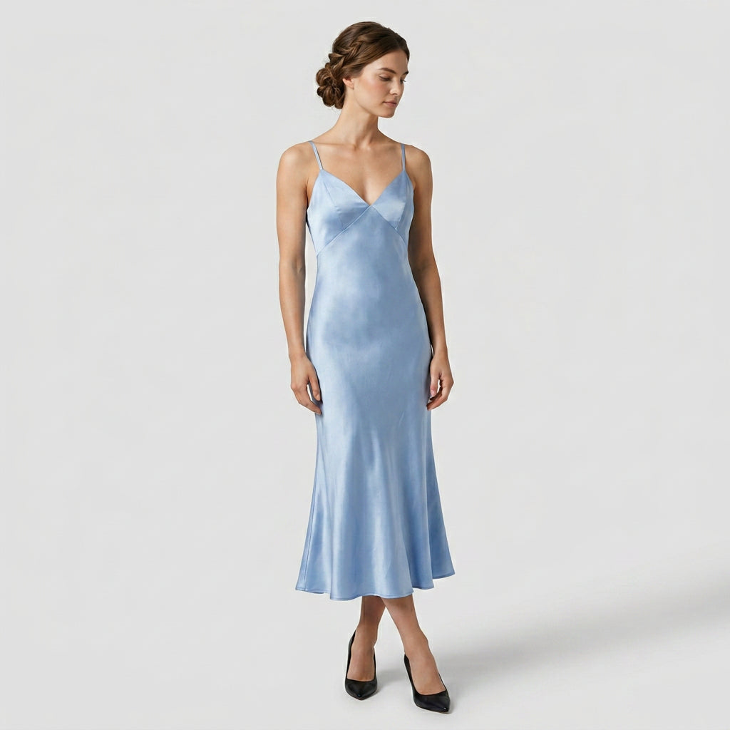 Robe Coupe Ajustée Encolure Ronde pour Femme
