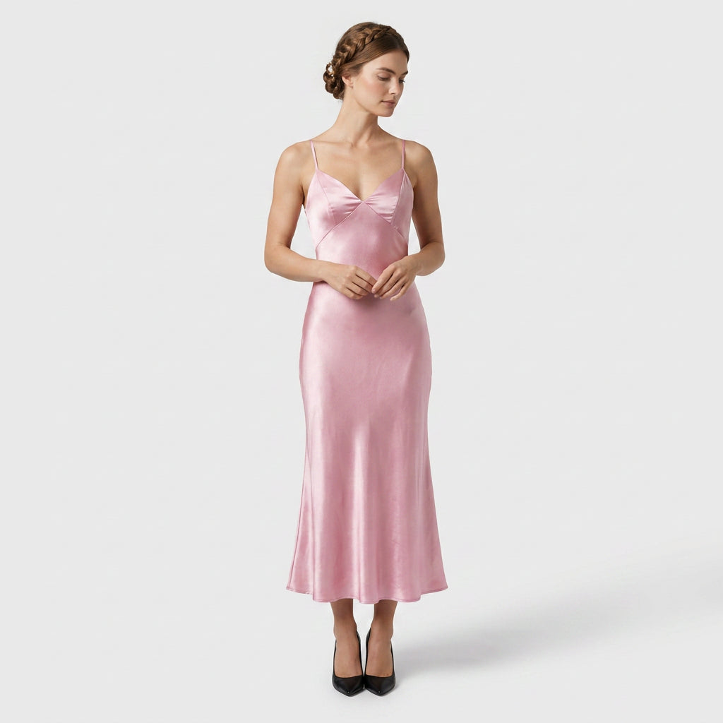 Robe Coupe Ajustée Encolure Ronde pour Femme