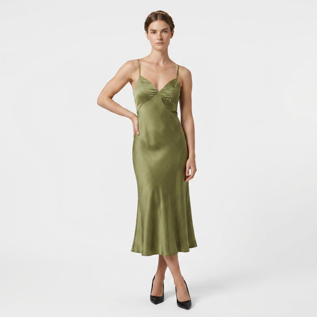 Robe Coupe Ajustée Encolure Ronde pour Femme