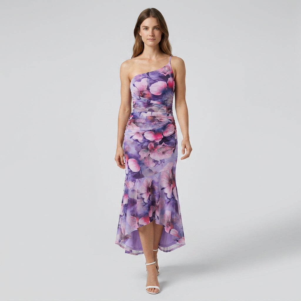 Robe Florale Coupe Légère Imprimé Saisonnier Pour Femme