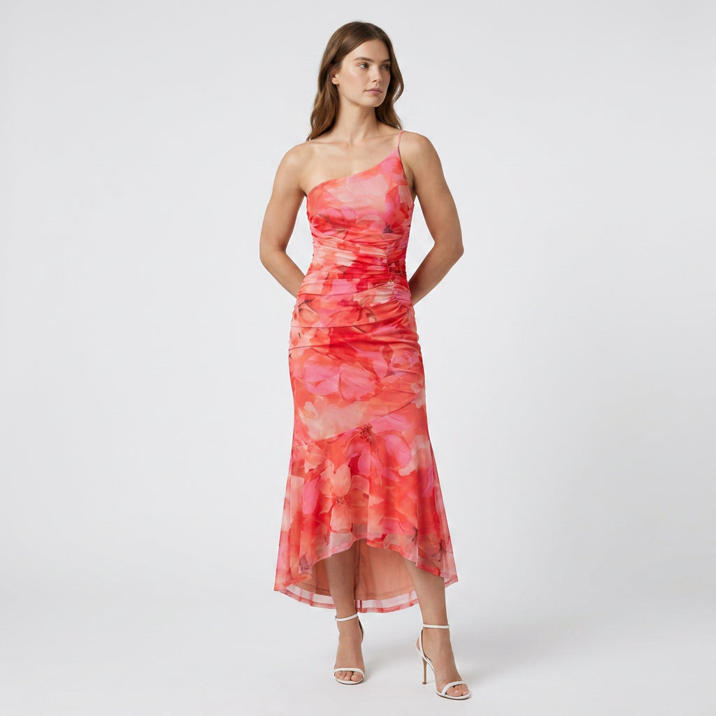Robe Florale Coupe Légère Imprimé Saisonnier Pour Femme