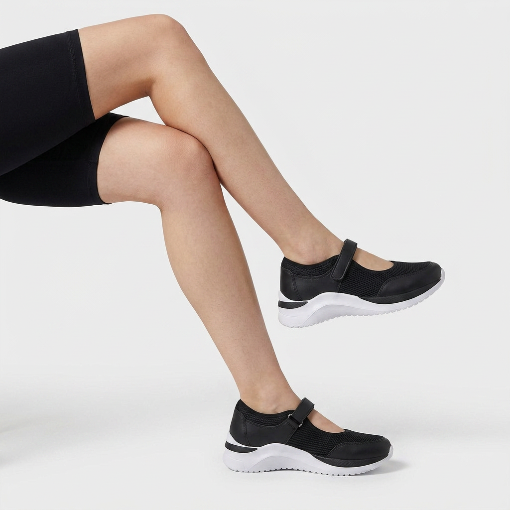 Sneakers Légères Semelle Crantée Coupe Classique pour Femme