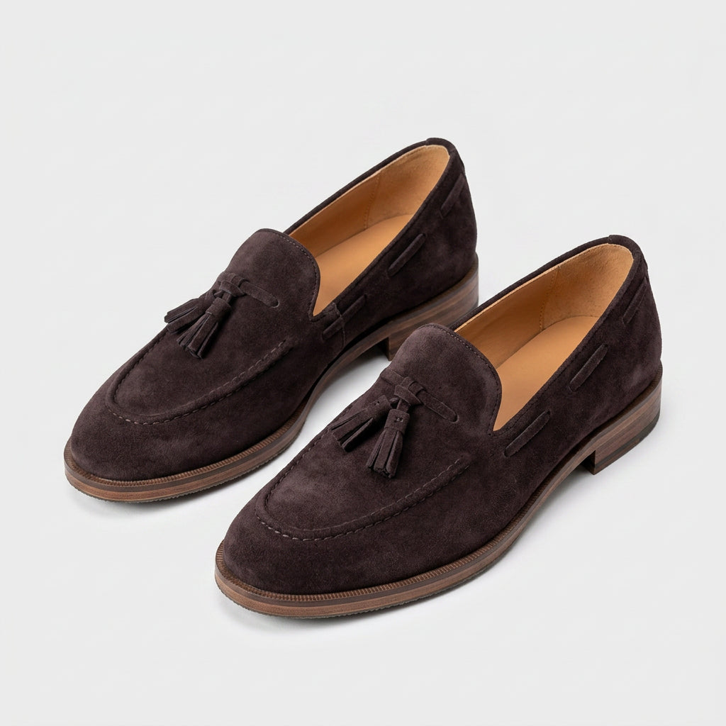 Mocassins Daim Glands Semelle Cuir Pour Homme