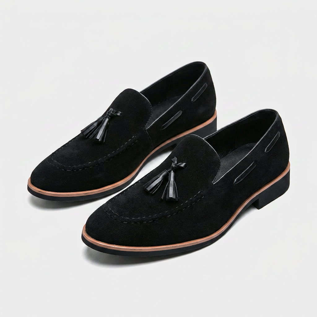 Loafer Daim À Glands Semelle Cuir pour Homme