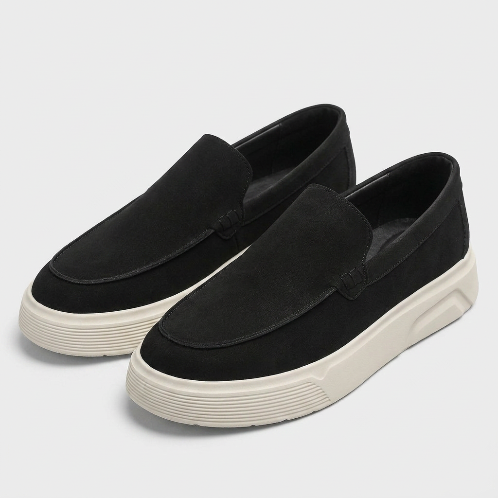Loafer Suède Semelle Épaisse Chunky pour Homme