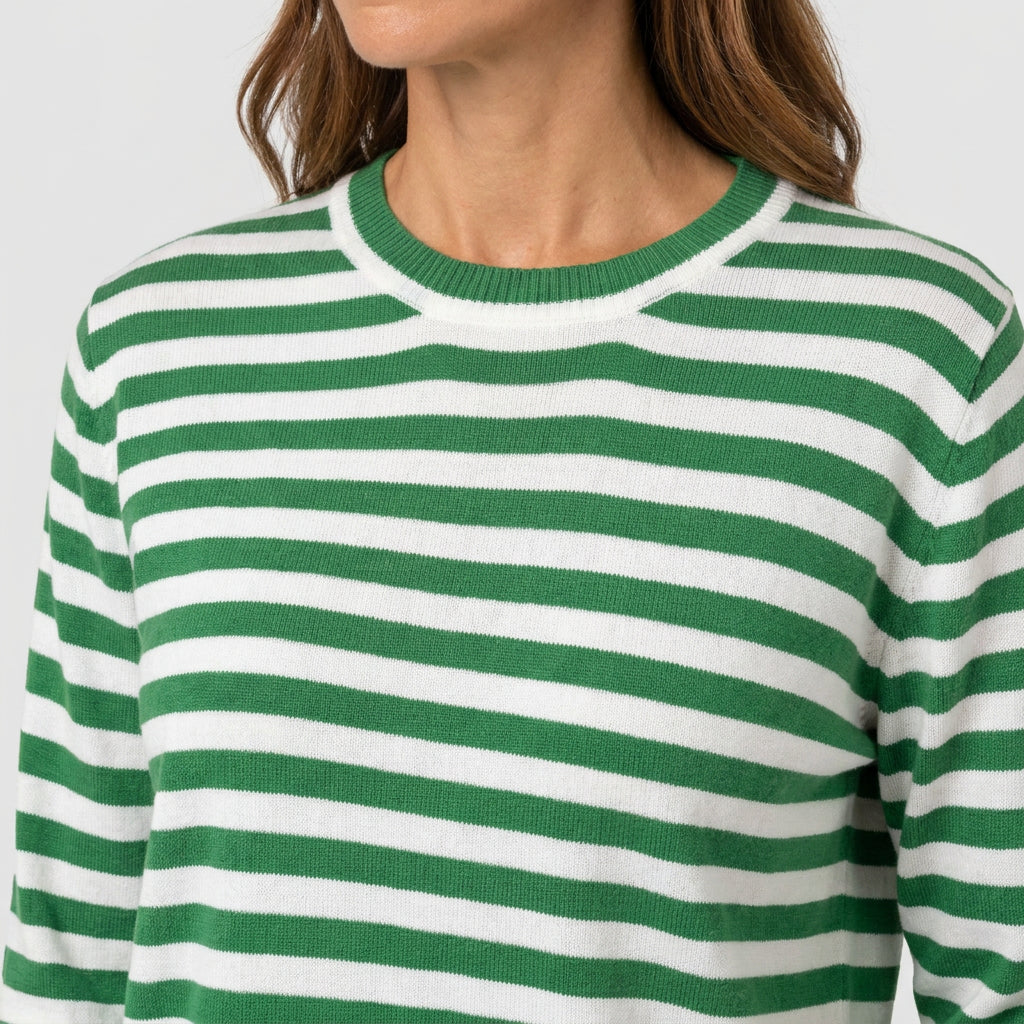 Pull Marinière à Rayures et Col Rond pour Femme