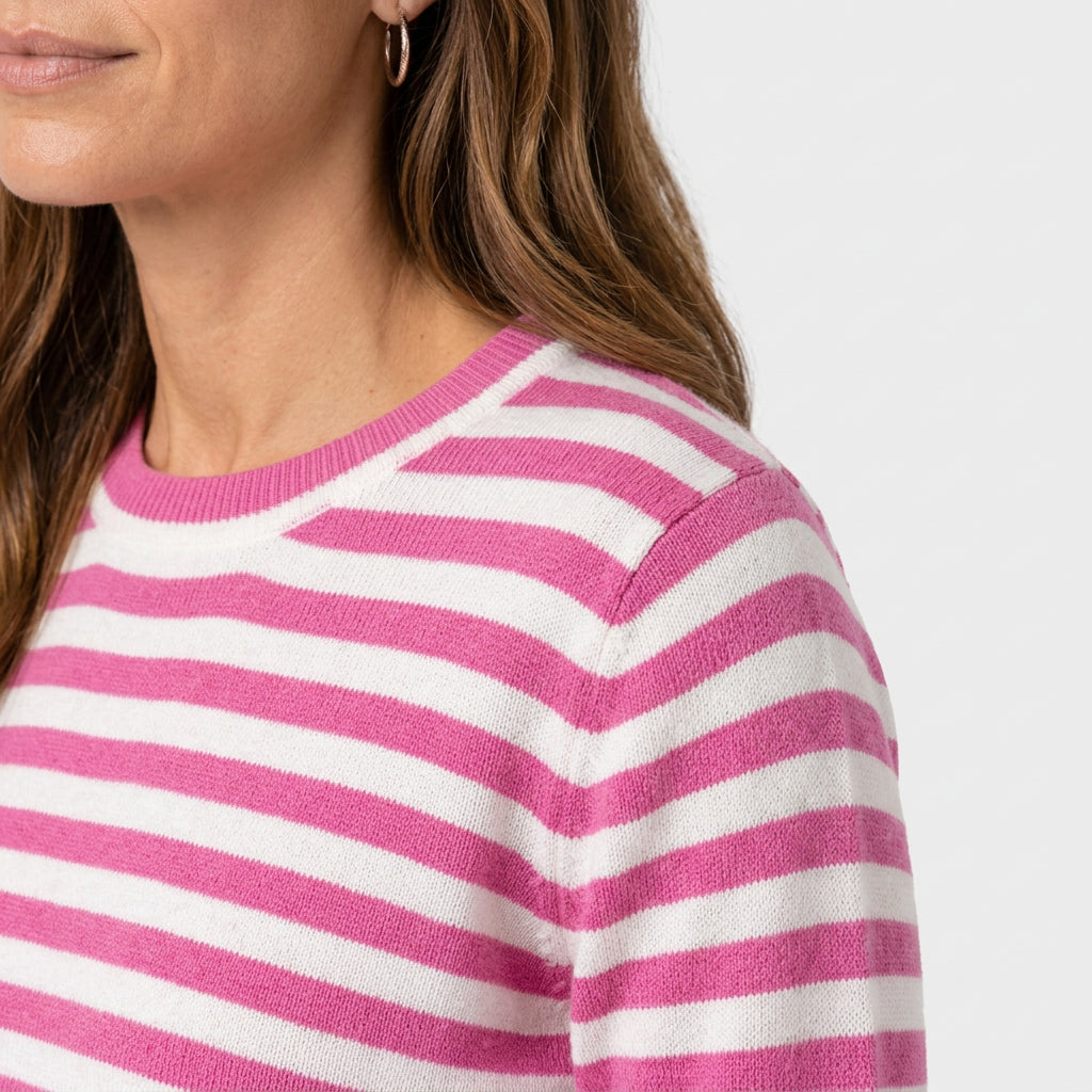 Pull Marinière à Rayures et Col Rond pour Femme