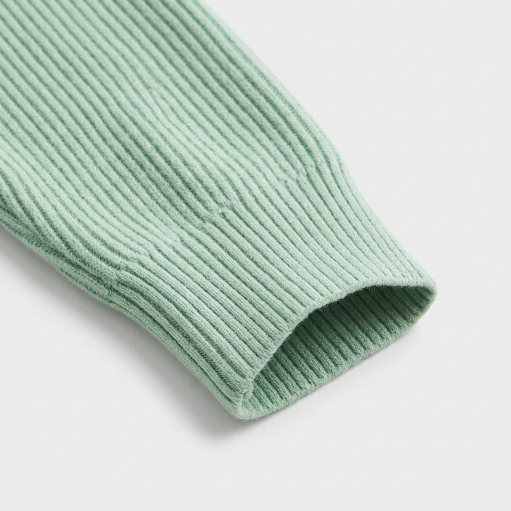 Pull en Maille Côtelée à Col Zippé pour Homme