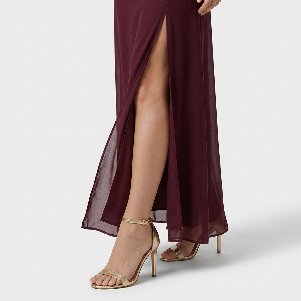Robe Maxi Bretelles Fines Coupe Décontractée Pour Femme