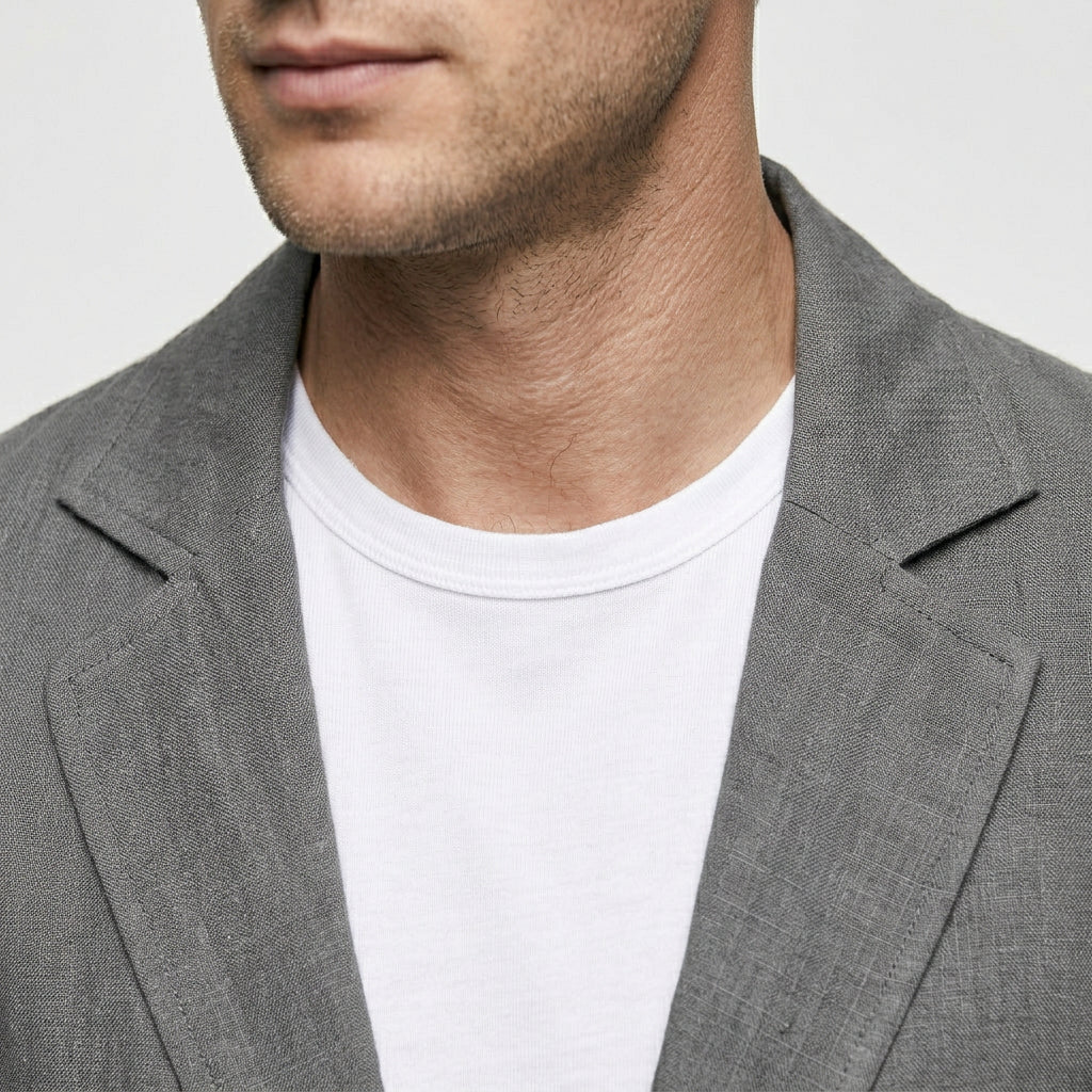 Blazer Coupe Structurée Revers Classiques Pour Homme