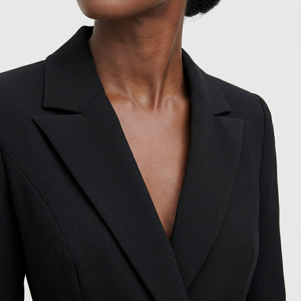 Robe Blazer Manches Longues Coupe Structurée Pour Femme