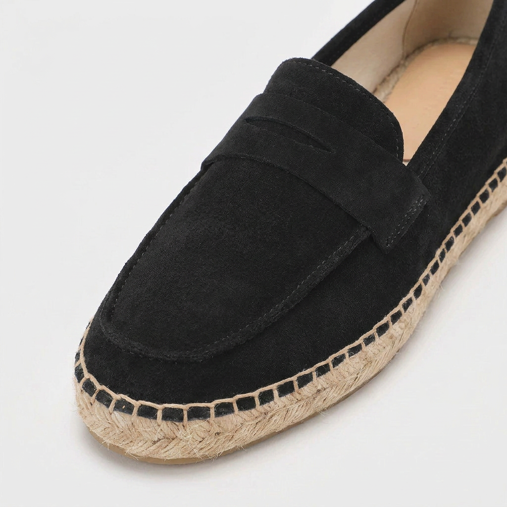Loafer Daim Semelle Espadrille Tressée pour Homme