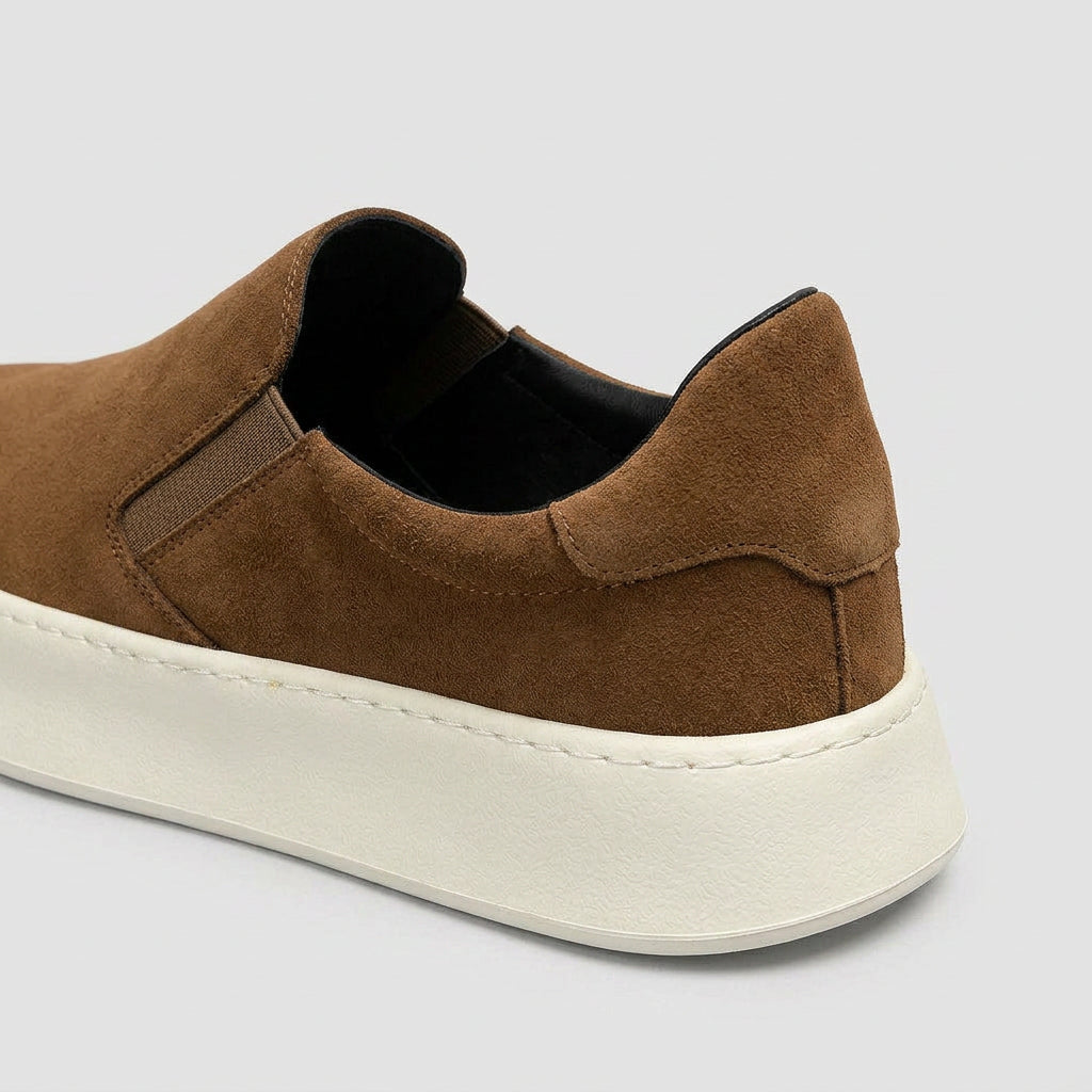 Slip-On Daim Semelle Plateforme Épaisse Élastique pour Homme