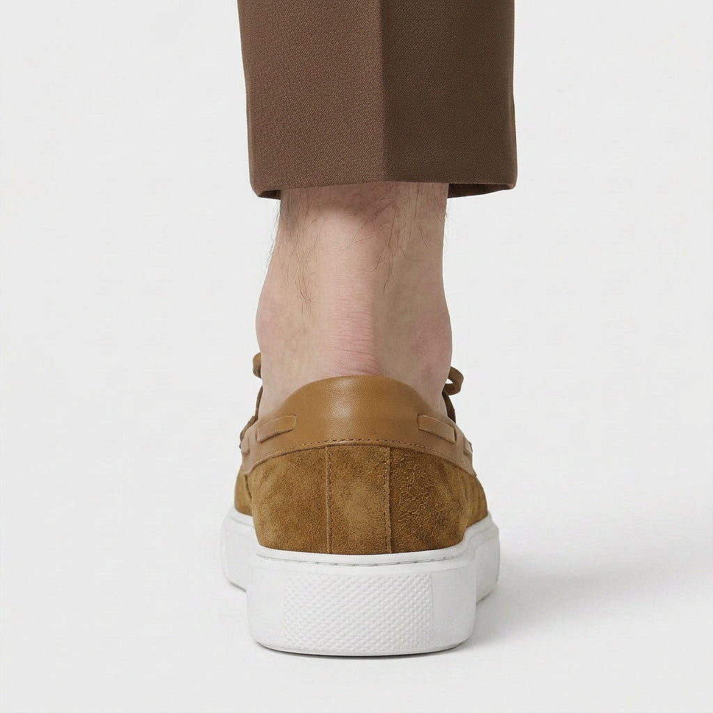 Mocassins Daim Lacet Décoratif Semelle Plateforme pour Homme