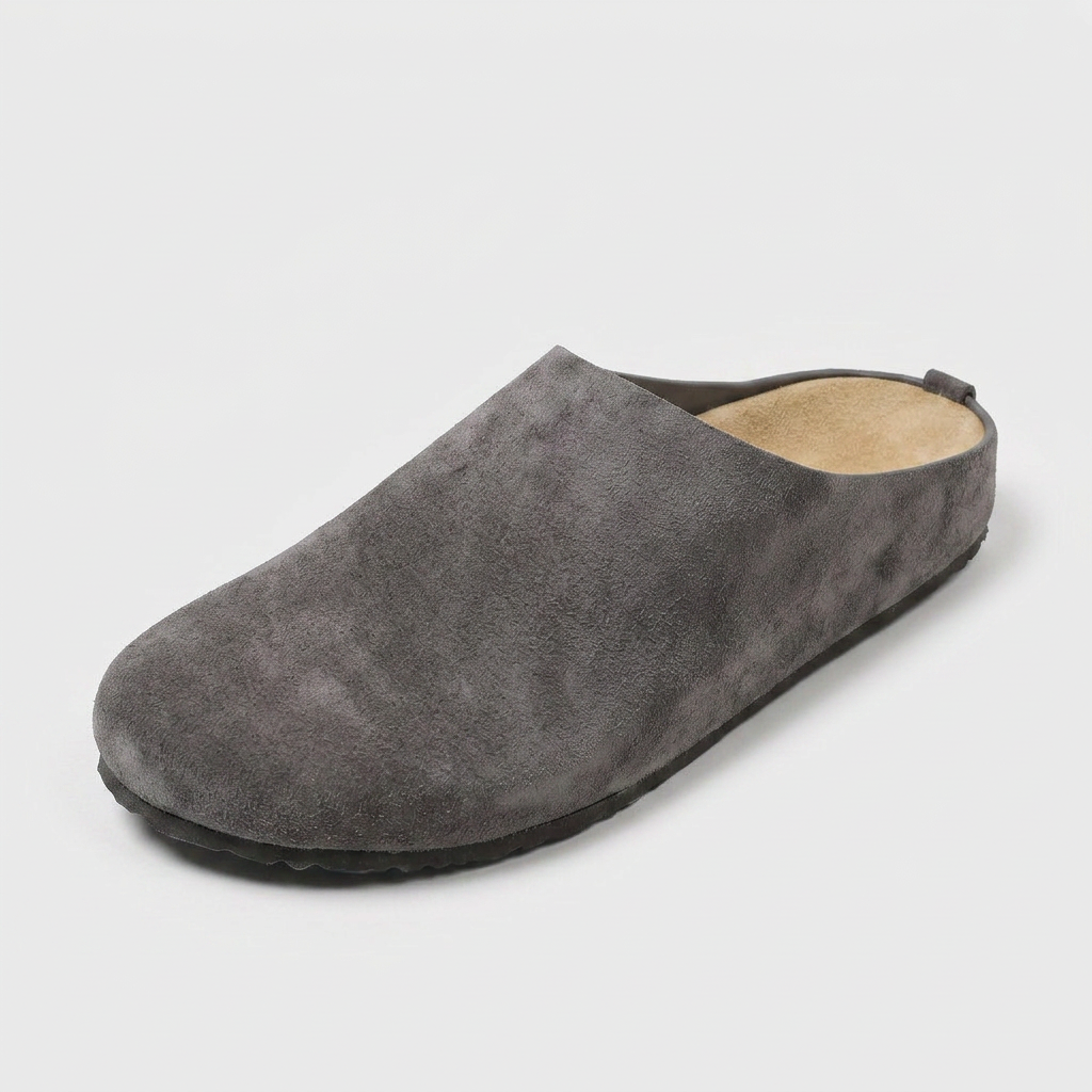 Mule Daim Doublure Moelleuse Bout Fermé pour Homme