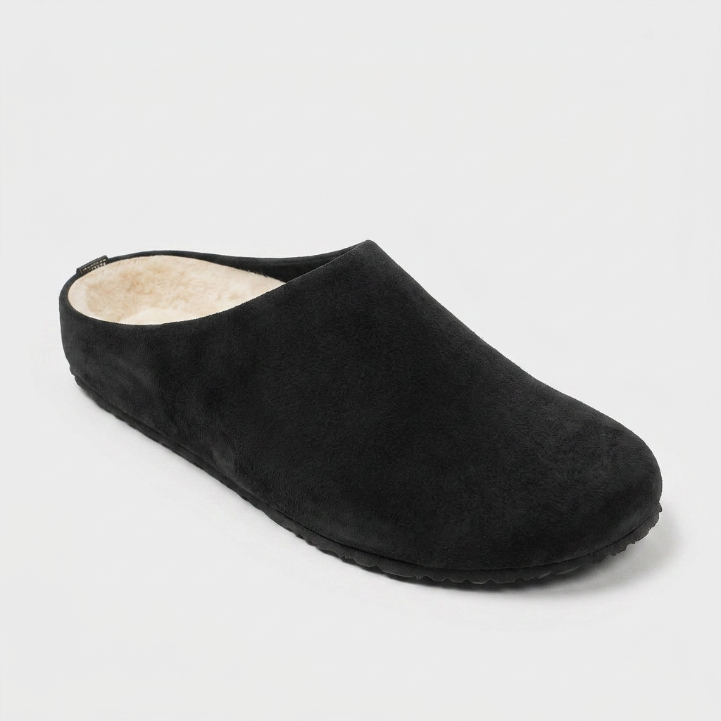 Mule Daim Doublure Moelleuse Bout Fermé pour Homme