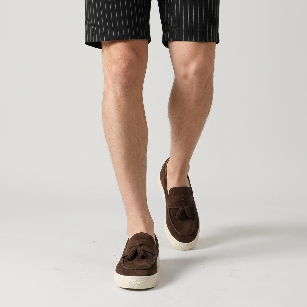 Loafer Daim À Glands Semelle Sneaker pour Homme