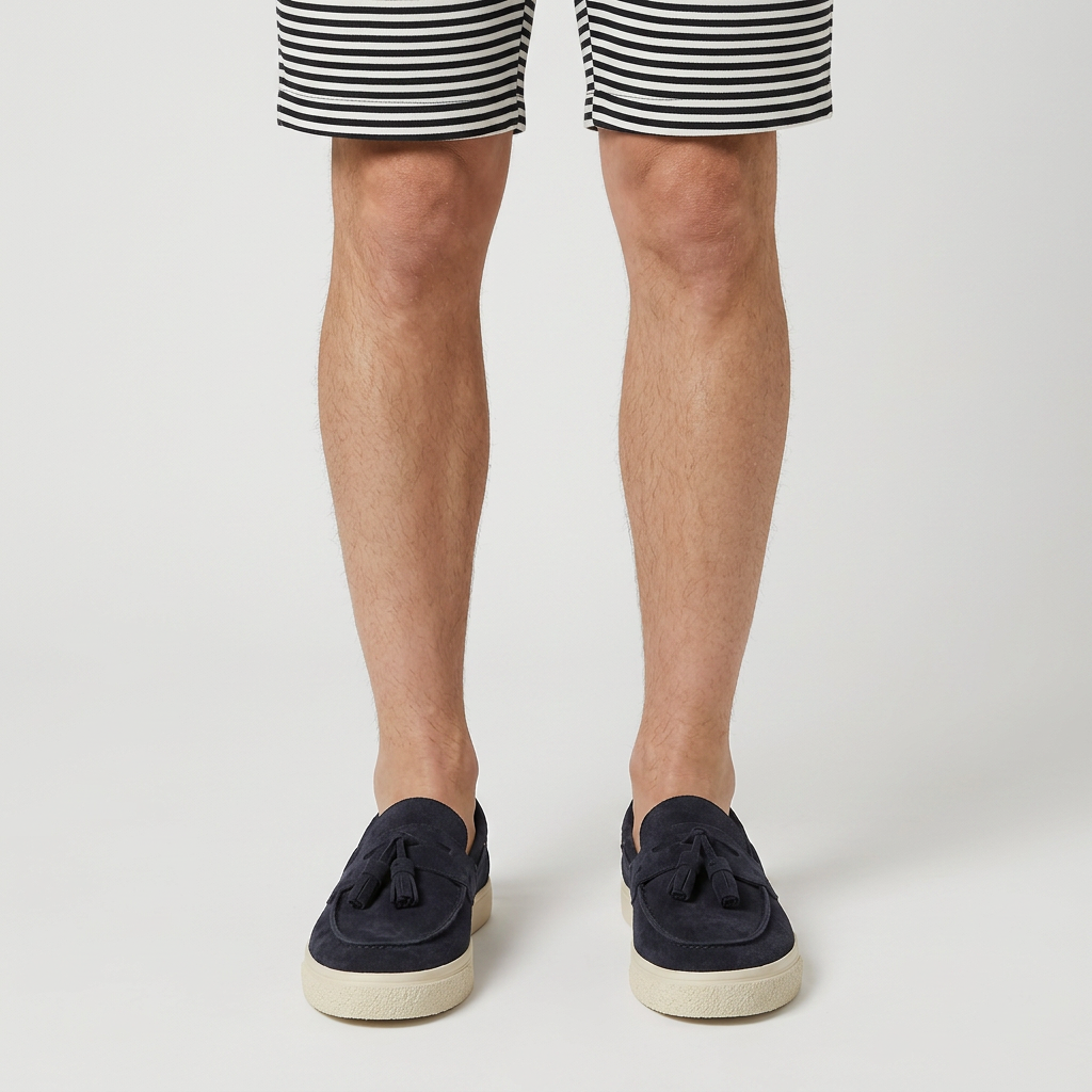 Loafer Daim À Glands Semelle Sneaker pour Homme